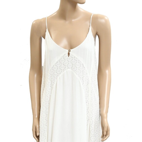Free People Free-est Trail Of Flowers Maxi Dress Lace V-Neck Sleeveless M 283496 - Picture 6 of 8
